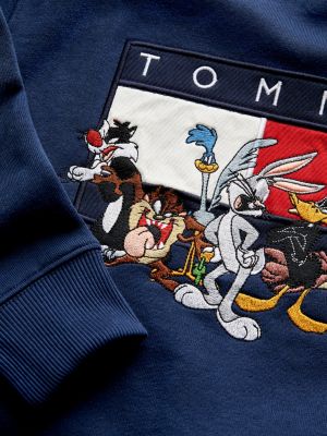 Tommy Jeans x Looney Tunes Bluza z motywem | Niebieski | Tommy Hilfiger
