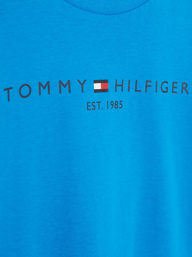 blauw th established essential uniseks longsleeve t-shirt voor kids unisex - tommy hilfiger