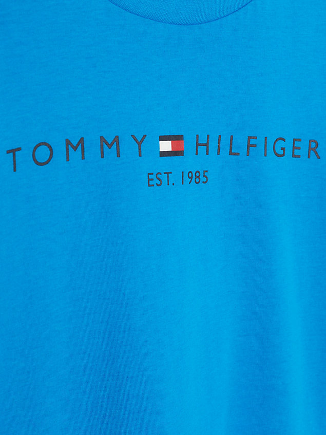 blue th established essential uniseks longsleeve t-shirt voor kids unisex - tommy hilfiger