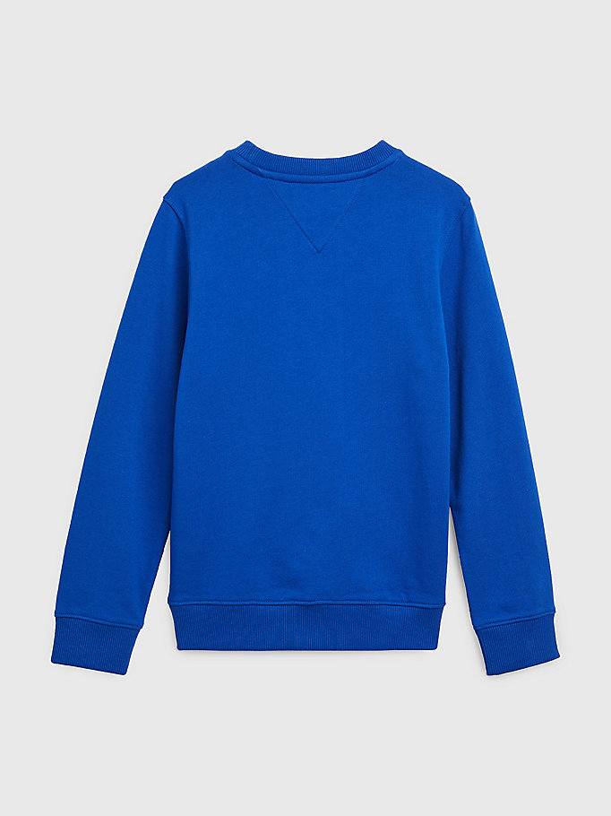 blue essential terry sweatshirt for kids unisex tommy hilfiger