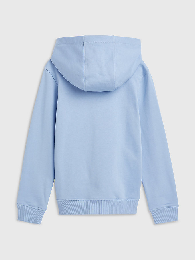 blauw uniseks essential hoodie met logo voor kids unisex - tommy hilfiger
