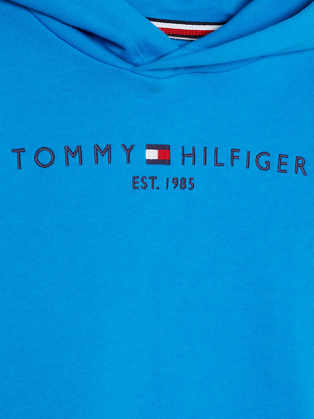 blue th established essential hoodie mit logo für kids unisex - tommy hilfiger