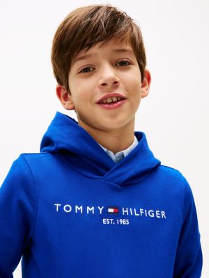 blue logo hoody for kids unisex tommy hilfiger