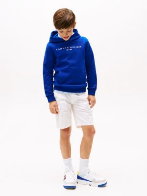 blue logo hoody for kids unisex tommy hilfiger