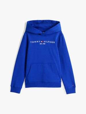 blue logo hoody for kids unisex tommy hilfiger