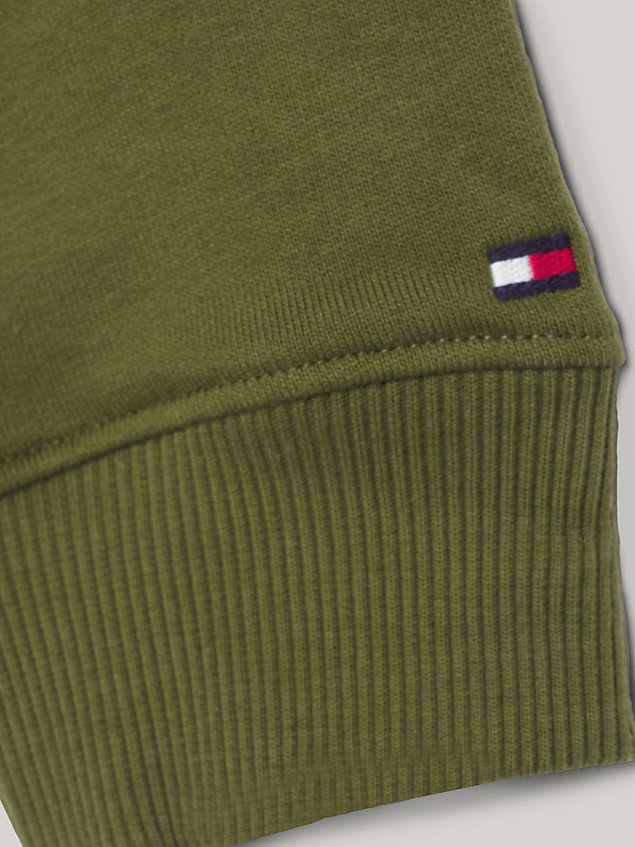 green th established essential uniseks hoodie voor kids unisex - tommy hilfiger