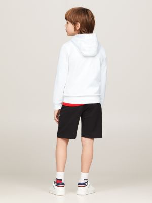 white logo hoody for kids unisex tommy hilfiger