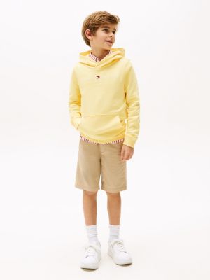 yellow logo hoody for kids unisex tommy hilfiger