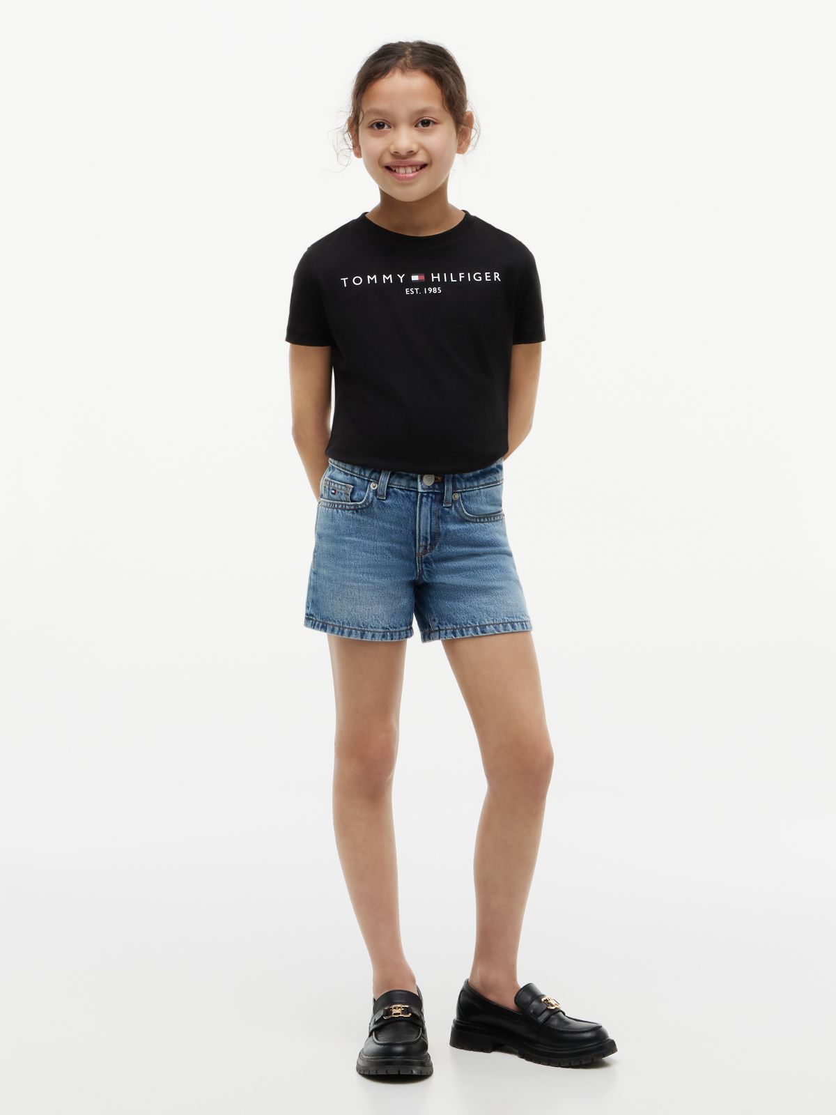 Essential Cotton Logo T-Shirt — Black