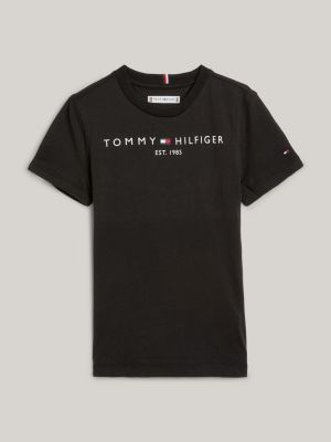 Camiseta De Algodón Orgánico Con Logo Niña Blanco Tommy Hilfiger