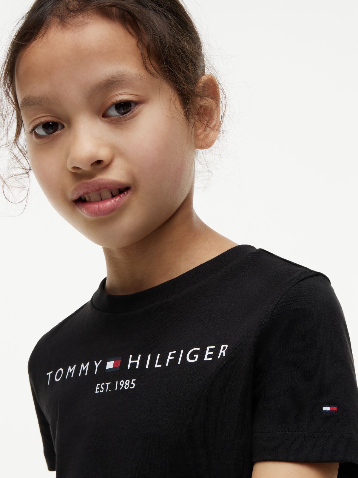 Essential Cotton Logo T-Shirt — Black