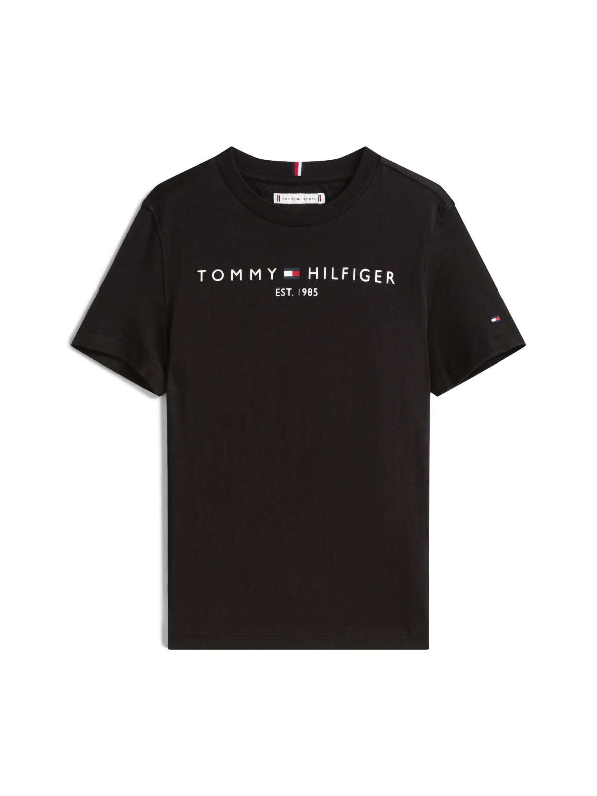 Essential Cotton Logo T-Shirt — Black