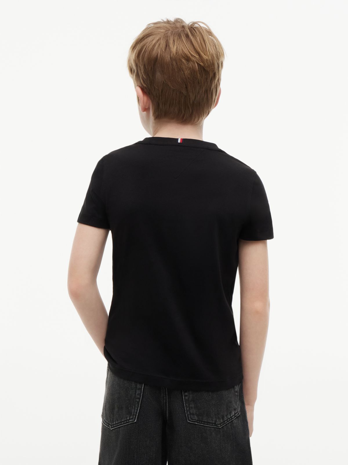 Essential Cotton Logo T-Shirt — Black