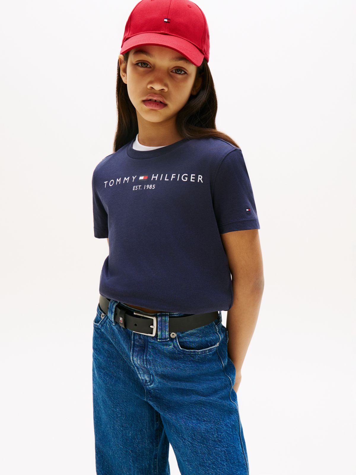 Essential Cotton Logo T-Shirt — Blue