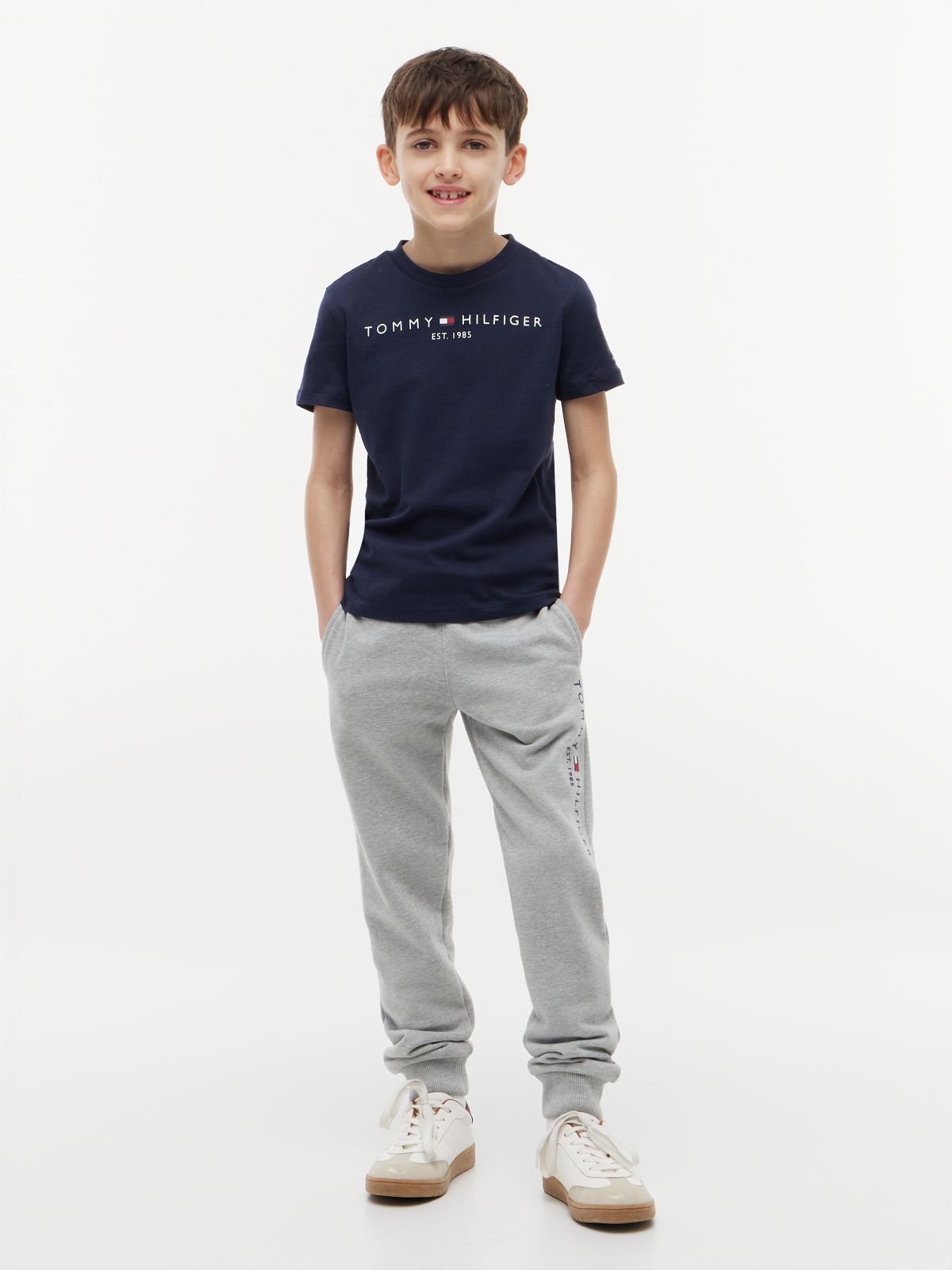 Essential Cotton Logo T-Shirt — Blue