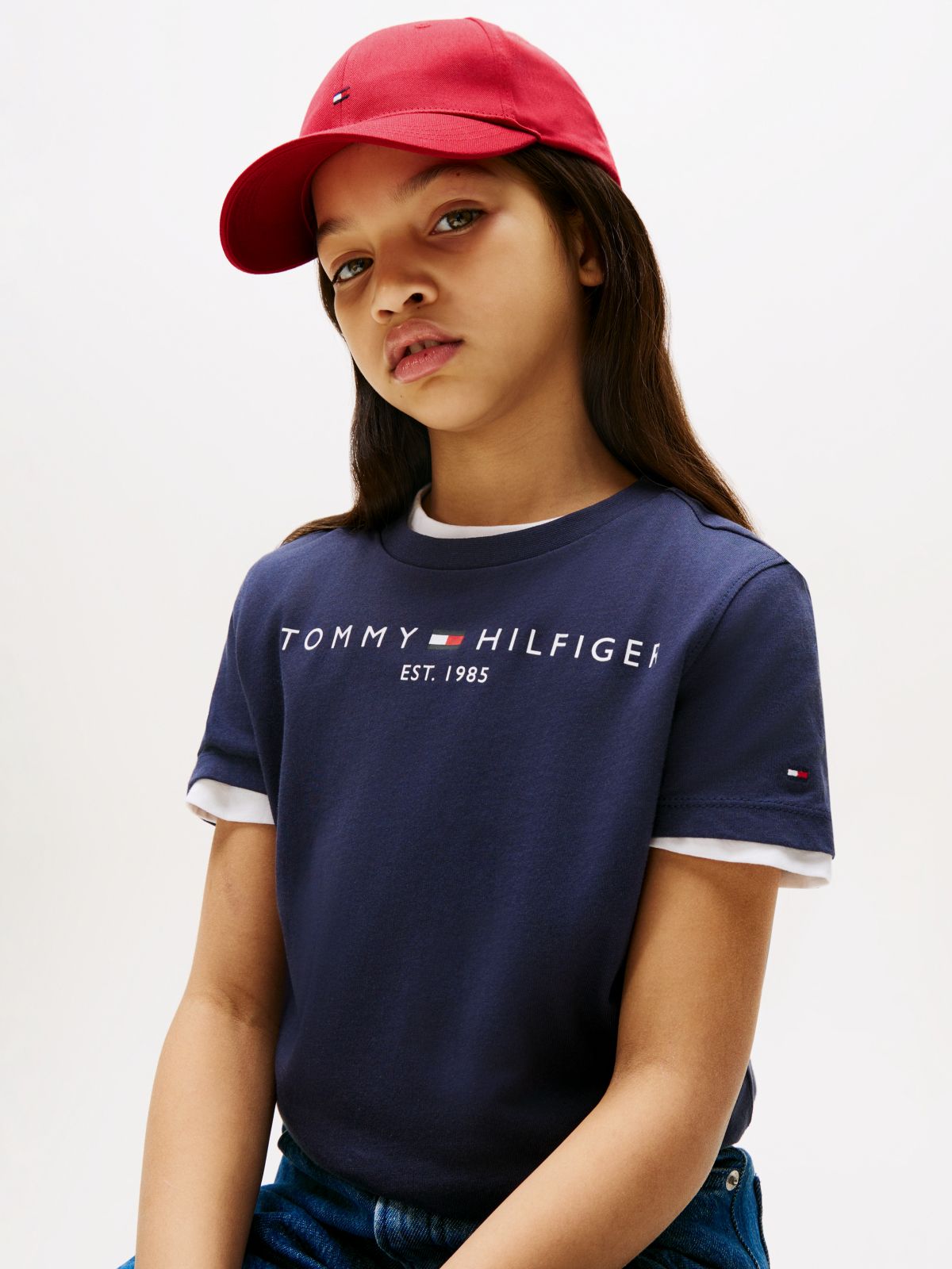 Essential Cotton Logo T-Shirt — Blue