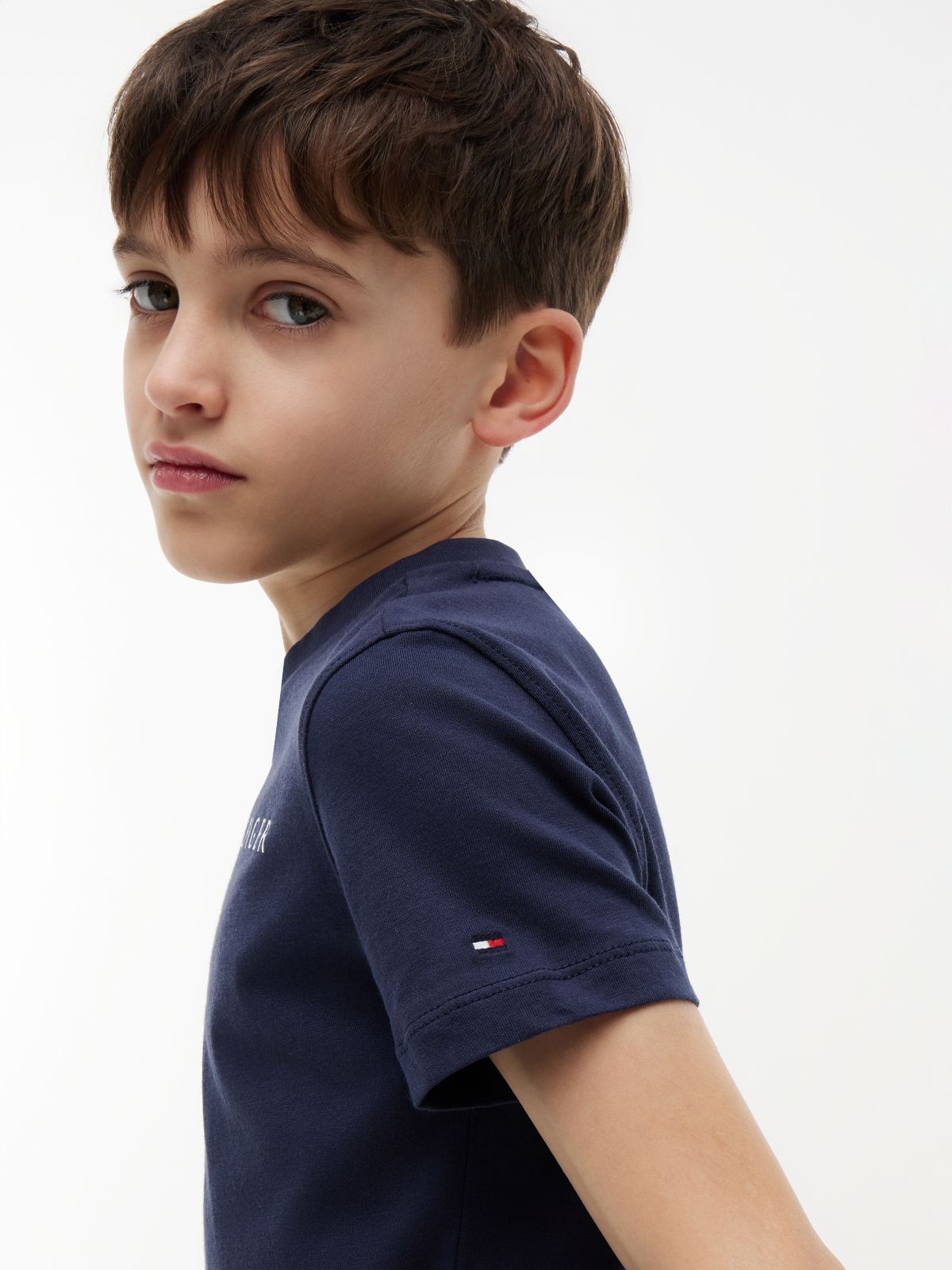 Essential Cotton Logo T-Shirt — Blue