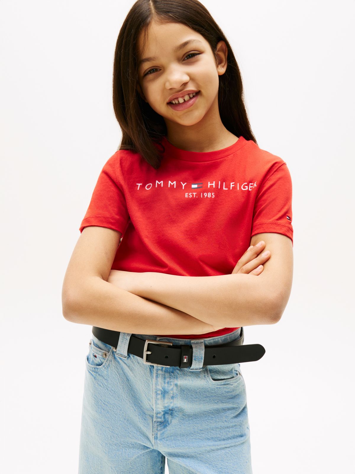 Essential Cotton Logo T-Shirt — Red