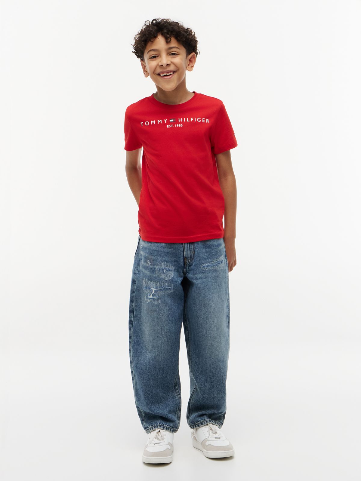 Essential Cotton Logo T-Shirt — Red