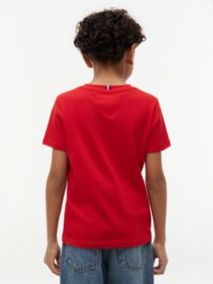 Essential Cotton Logo T-Shirt — Red 7