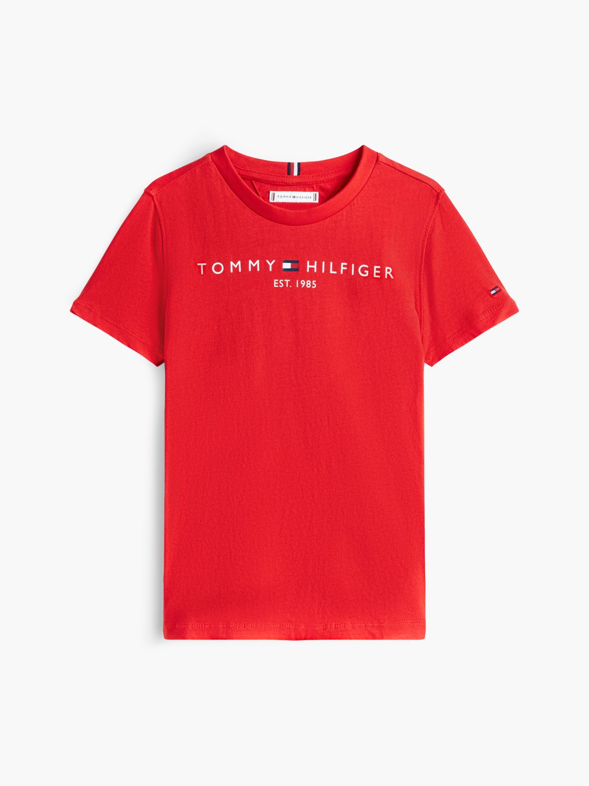 Essential Cotton Logo T-Shirt — Red