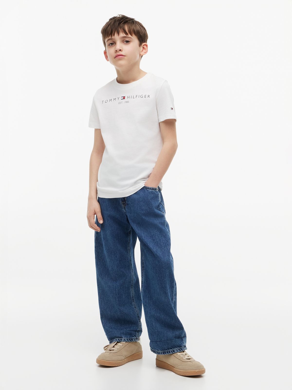 Essential Cotton Logo T-Shirt — White