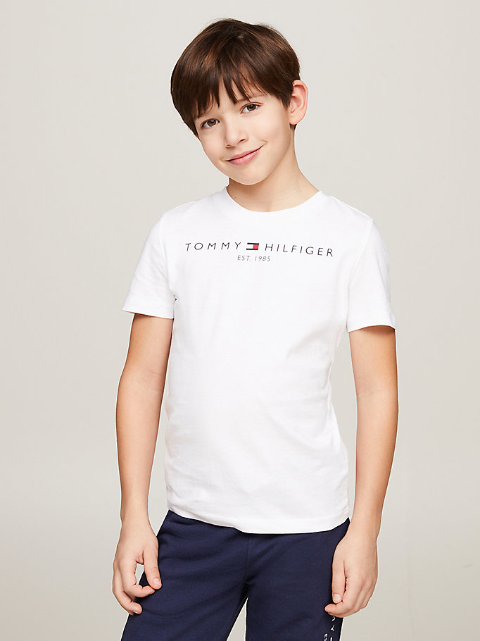 Essential Organic Cotton Logo T-Shirt | BLACK | Tommy Hilfiger