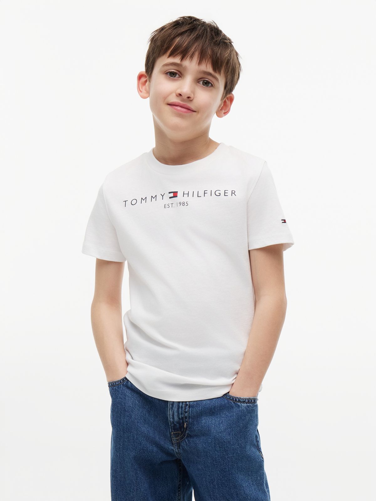 Essential Cotton Logo T-Shirt — White