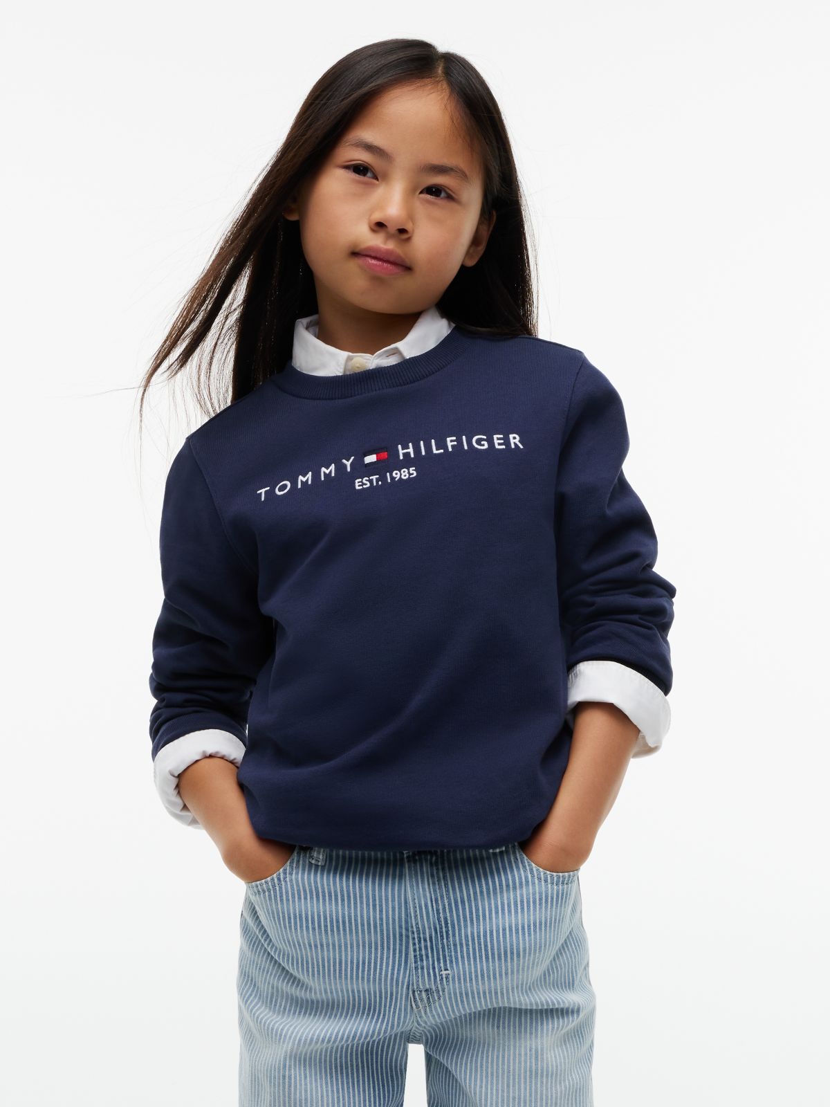 Essential Logo Sweatshirt — Blue