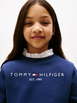 blau essential logo-sweatshirt für unisex kinder - tommy hilfiger