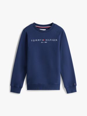 blau essential logo-sweatshirt für unisex kinder - tommy hilfiger