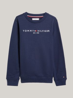 blau essential logo-sweatshirt für unisex kinder - tommy hilfiger