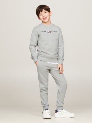 | Essential Logo-Sweatshirt Grau Hilfiger Tommy |