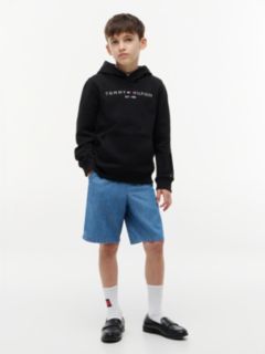 Essential Logo Pure Cotton Hoody — Black 3