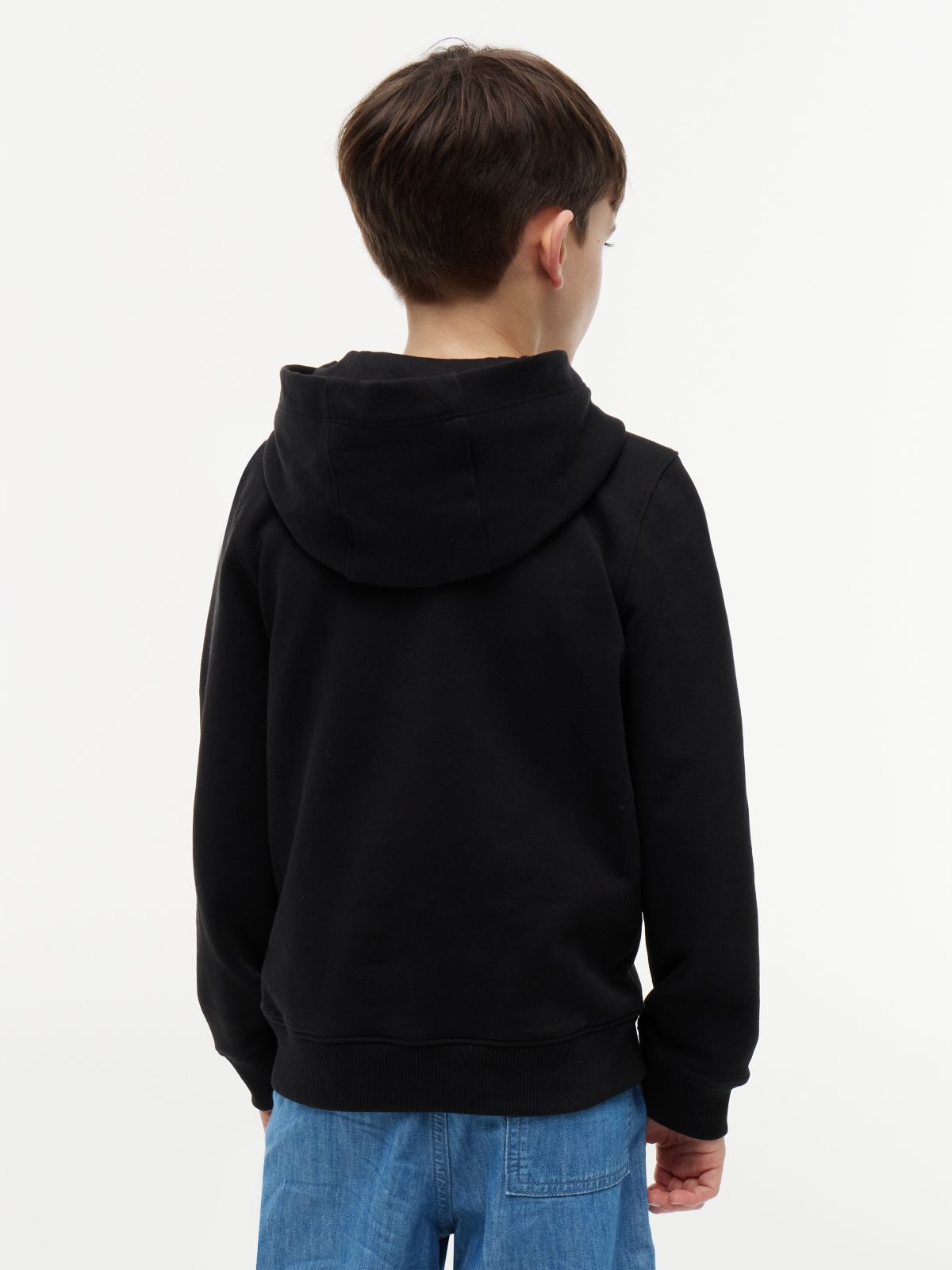 Essential Logo Pure Cotton Hoody — Black