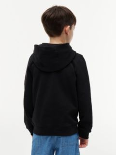 Essential Logo Pure Cotton Hoody — Black 7