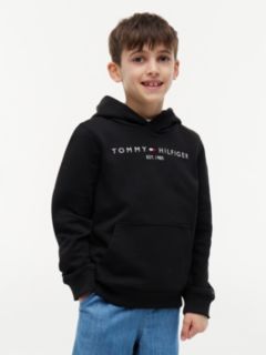 Essential Logo Pure Cotton Hoody — Black 1