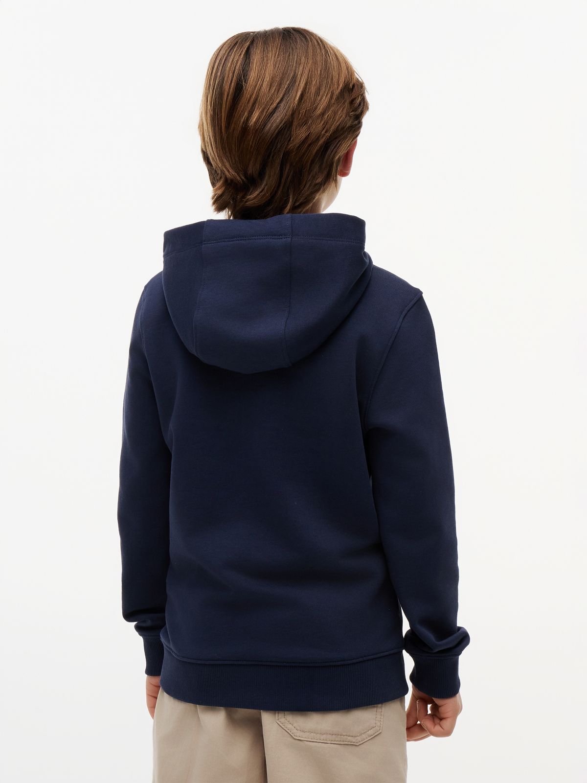 Essential Logo Pure Cotton Hoody — Blue