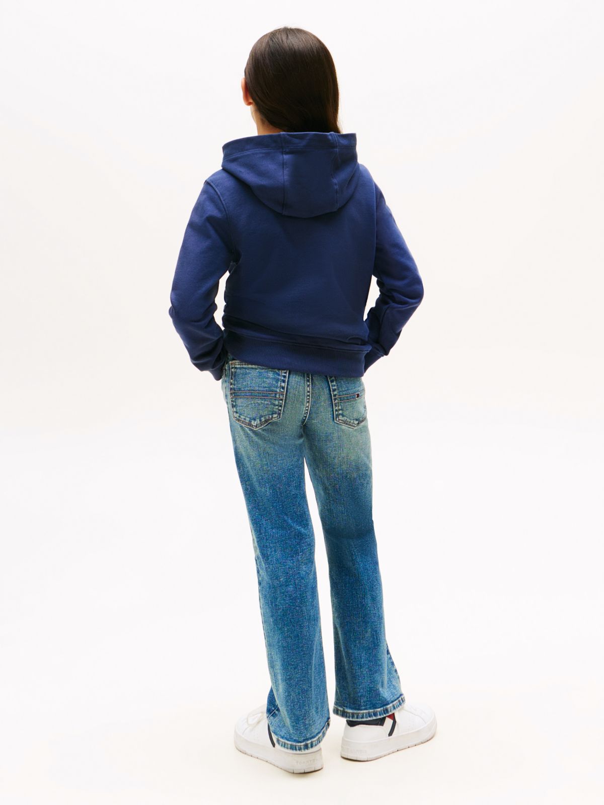 Essential Logo Pure Cotton Hoody — Blue