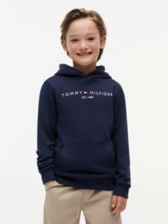 Essential Logo Pure Cotton Hoody — Blue 1
