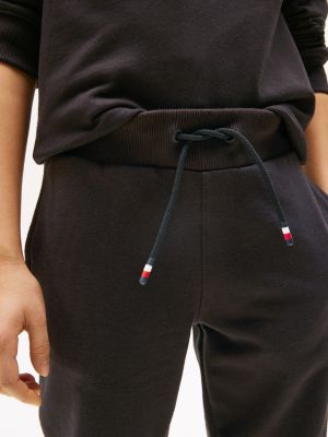 black essential pure cotton logo joggers for kids gender inclusive tommy hilfiger