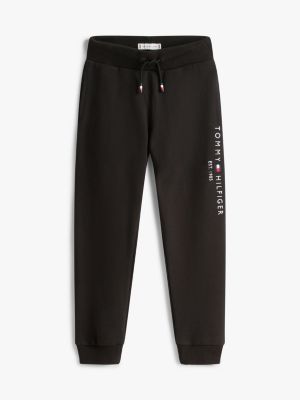 black essential pure cotton logo joggers for kids gender inclusive tommy hilfiger