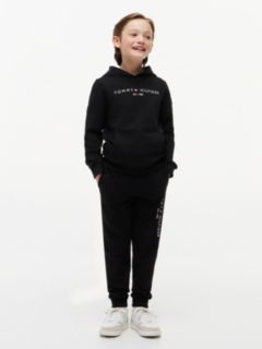 Essential Pure Cotton Logo Joggers — Black 2