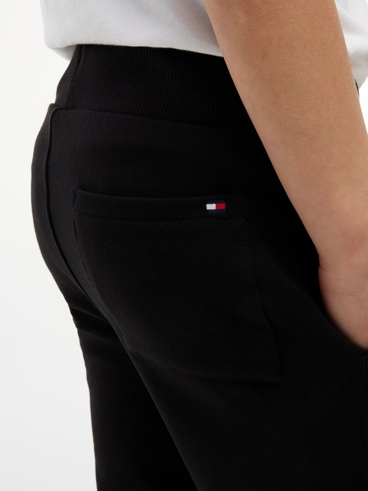 Essential Pure Cotton Logo Joggers — Black