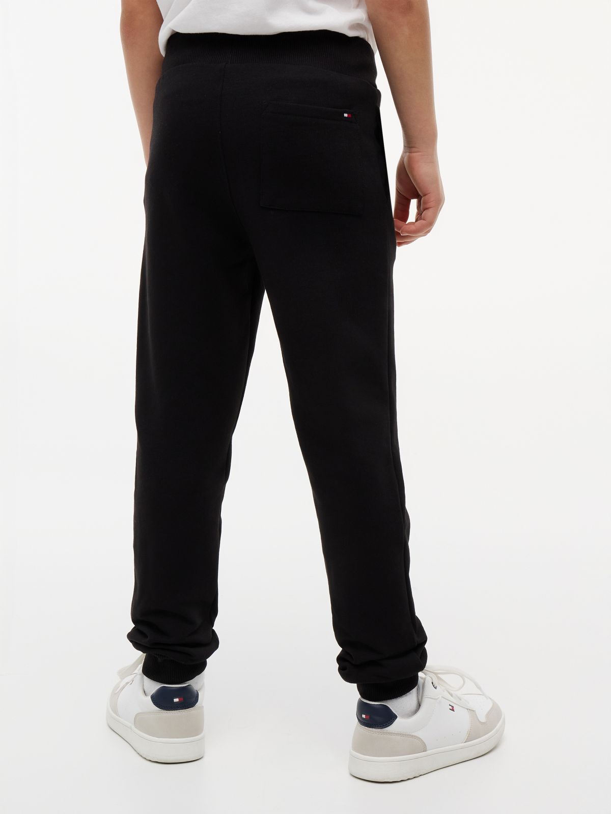 Essential Pure Cotton Logo Joggers — Black