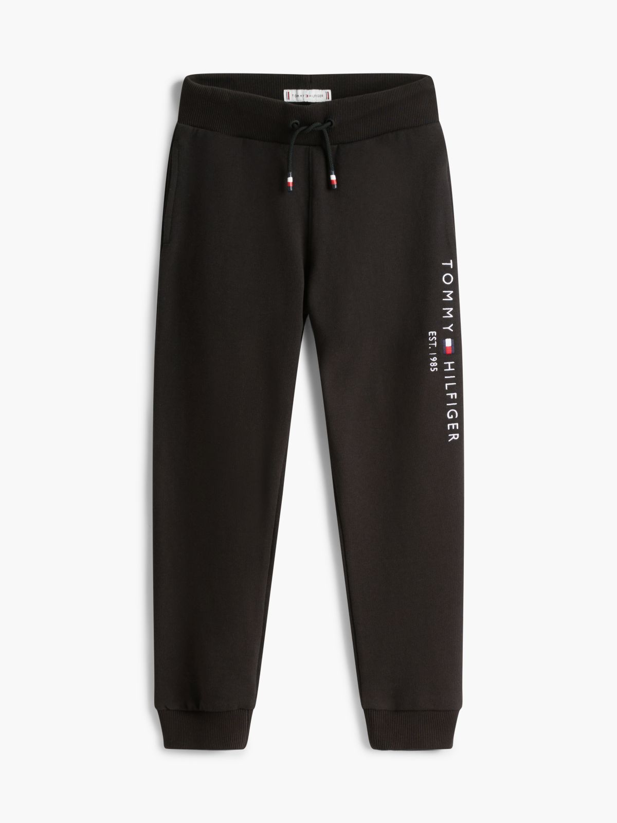 Essential Pure Cotton Logo Joggers — Black