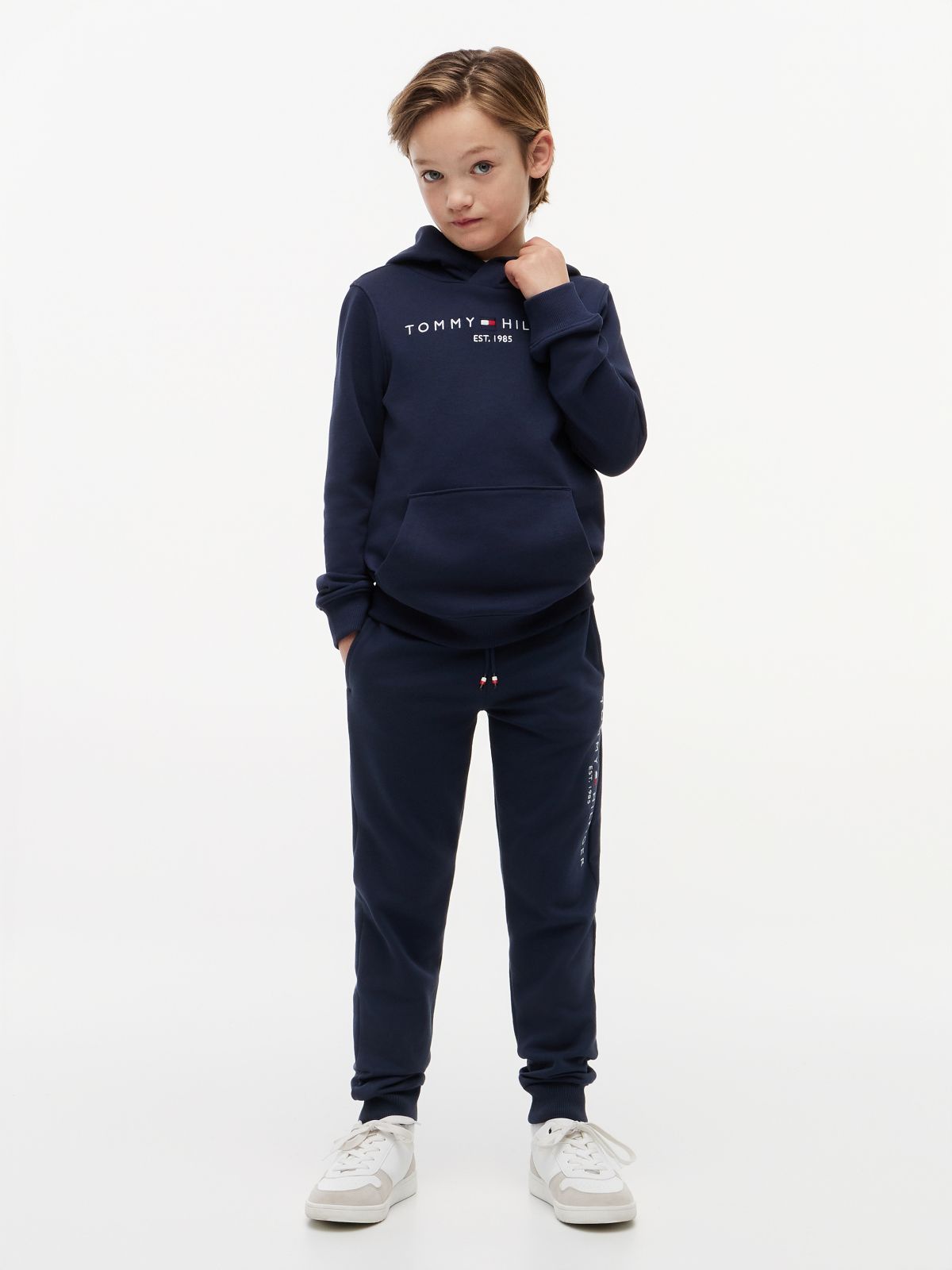 Essential Pure Cotton Logo Joggers — Blue