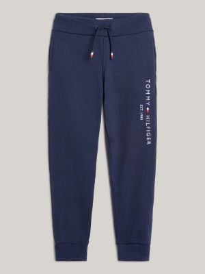 blau essential jogginghose aus reiner baumwolle für unisex kinder - tommy hilfiger