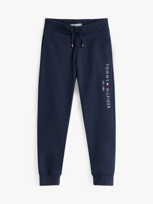 blau essential jogginghose aus reiner baumwolle für unisex kinder - tommy hilfiger