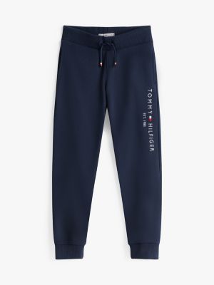 blau essential jogginghose aus reiner baumwolle für gender-inclusive kinder - tommy hilfiger
